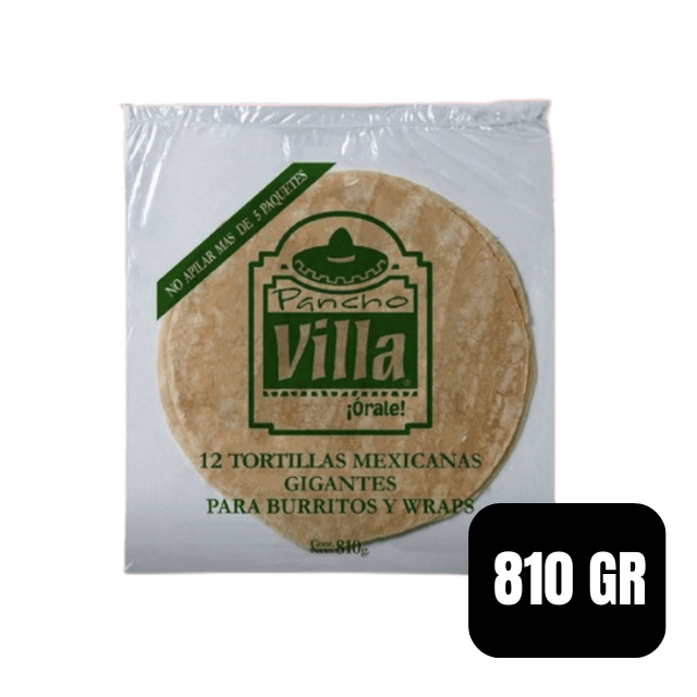 Tortillas Mexicanas Gigantes Pancho Villa 810g verde